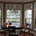 interior-amusing-dining-room-with-bay-window-design-ideas-using-black-and-white-short-shades-for-bay-window-including-round-walnut-wood-single-pedestal-dining-table-and-nat